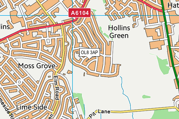 OL8 3AP map - OS VectorMap District (Ordnance Survey)