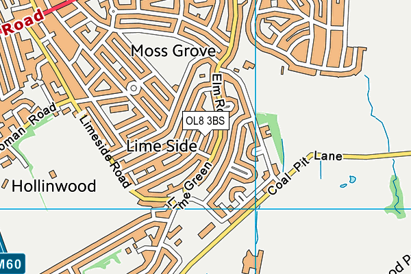 OL8 3BS map - OS VectorMap District (Ordnance Survey)