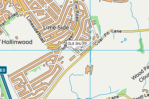 OL8 3HJ map - OS VectorMap District (Ordnance Survey)