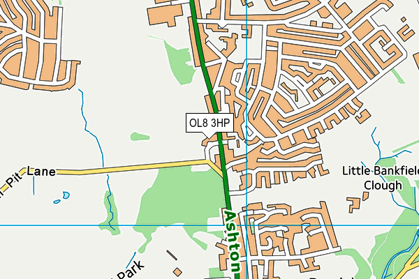 OL8 3HP map - OS VectorMap District (Ordnance Survey)