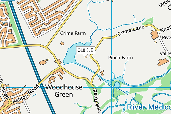 OL8 3JE map - OS VectorMap District (Ordnance Survey)