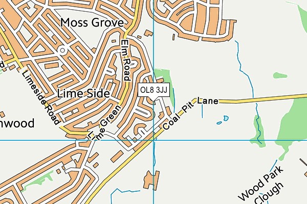 OL8 3JJ map - OS VectorMap District (Ordnance Survey)