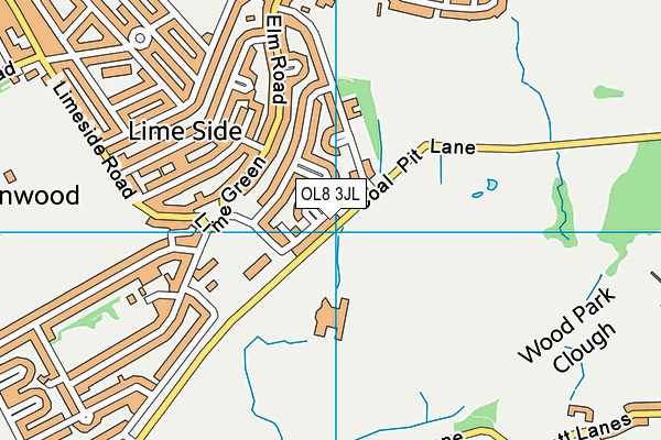 OL8 3JL map - OS VectorMap District (Ordnance Survey)
