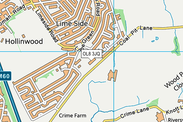 Limehurst Community Primary School map (OL8 3JQ) - OS VectorMap District (Ordnance Survey)