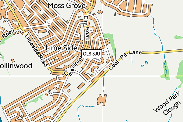 OL8 3JU map - OS VectorMap District (Ordnance Survey)