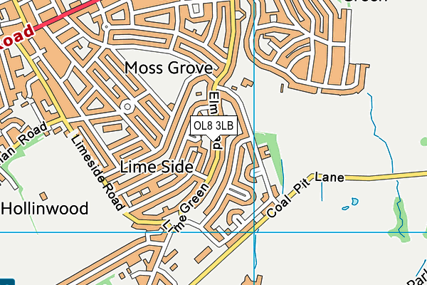 OL8 3LB map - OS VectorMap District (Ordnance Survey)