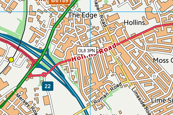 OL8 3PN map - OS VectorMap District (Ordnance Survey)