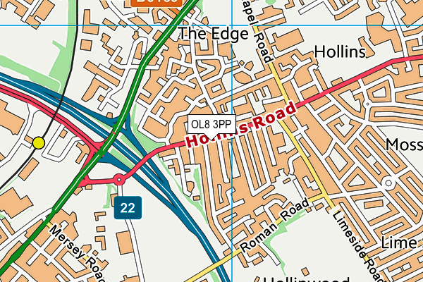 OL8 3PP map - OS VectorMap District (Ordnance Survey)