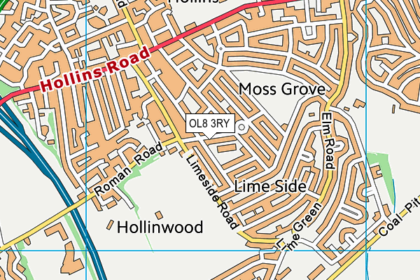 OL8 3RY map - OS VectorMap District (Ordnance Survey)