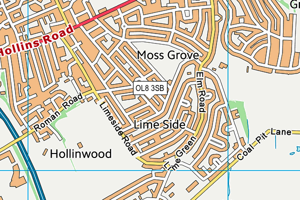 Oasis Academy Limeside map (OL8 3SB) - OS VectorMap District (Ordnance Survey)
