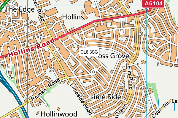 OL8 3SG map - OS VectorMap District (Ordnance Survey)