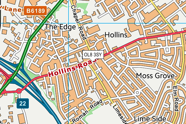 OL8 3SY map - OS VectorMap District (Ordnance Survey)