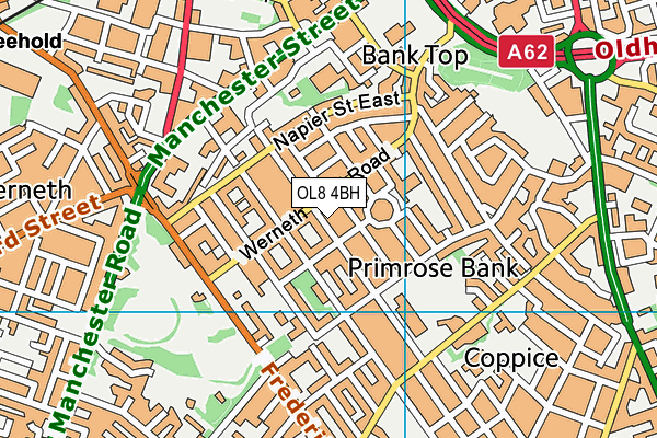 OL8 4BH map - OS VectorMap District (Ordnance Survey)