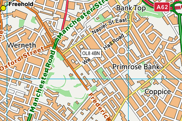 OL8 4BN map - OS VectorMap District (Ordnance Survey)