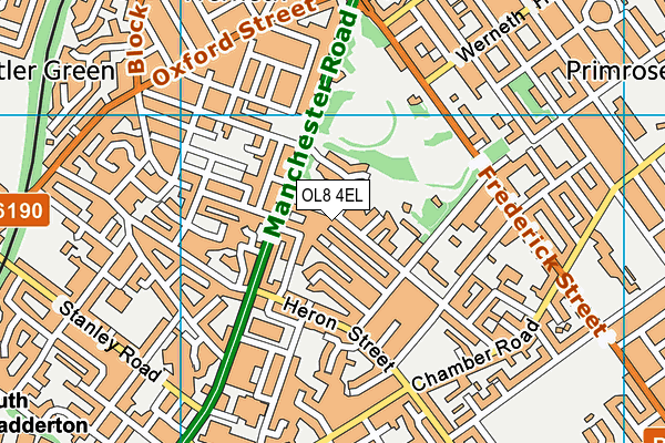 OL8 4EL map - OS VectorMap District (Ordnance Survey)