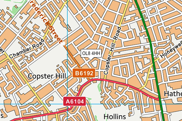 OL8 4HH map - OS VectorMap District (Ordnance Survey)