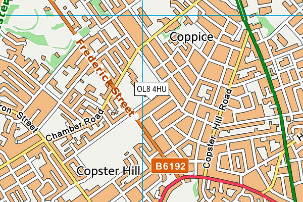 OL8 4HU map - OS VectorMap District (Ordnance Survey)