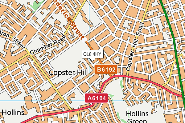 OL8 4HY map - OS VectorMap District (Ordnance Survey)