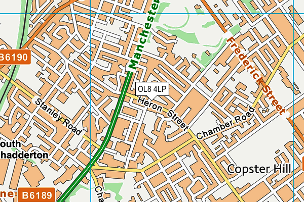 OL8 4LP map - OS VectorMap District (Ordnance Survey)