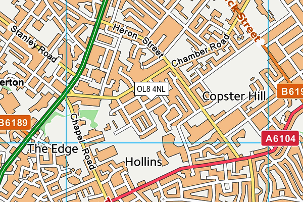 OL8 4NL map - OS VectorMap District (Ordnance Survey)