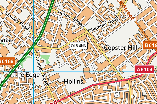 OL8 4NN map - OS VectorMap District (Ordnance Survey)