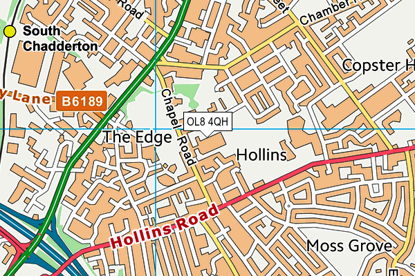 OL8 4QH map - OS VectorMap District (Ordnance Survey)