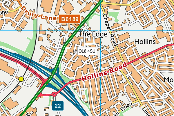 OL8 4SU map - OS VectorMap District (Ordnance Survey)