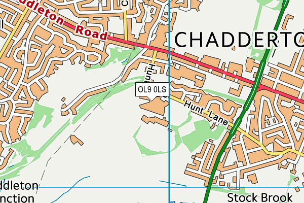 The Radclyffe School (Closed) map (OL9 0LS) - OS VectorMap District (Ordnance Survey)
