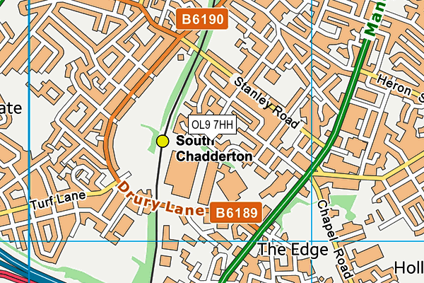 OL9 7HH map - OS VectorMap District (Ordnance Survey)