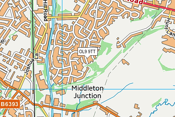 OL9 9TT map - OS VectorMap District (Ordnance Survey)