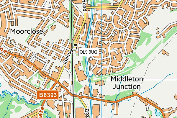 OL9 9UQ map - OS VectorMap District (Ordnance Survey)