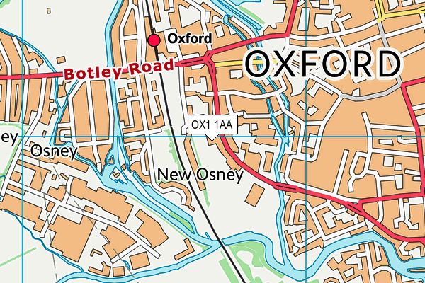 OX1 1AA map - OS VectorMap District (Ordnance Survey)