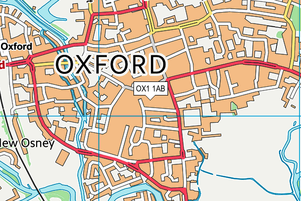 OX1 1AB map - OS VectorMap District (Ordnance Survey)