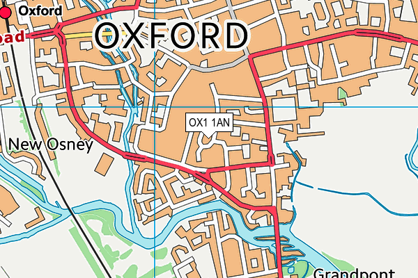 OX1 1AN map - OS VectorMap District (Ordnance Survey)
