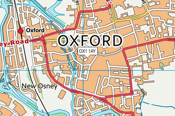 OX1 1AY map - OS VectorMap District (Ordnance Survey)