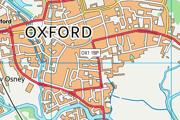 OX1 1BP map - OS VectorMap District (Ordnance Survey)