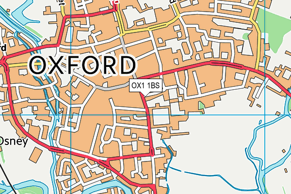 OX1 1BS map - OS VectorMap District (Ordnance Survey)
