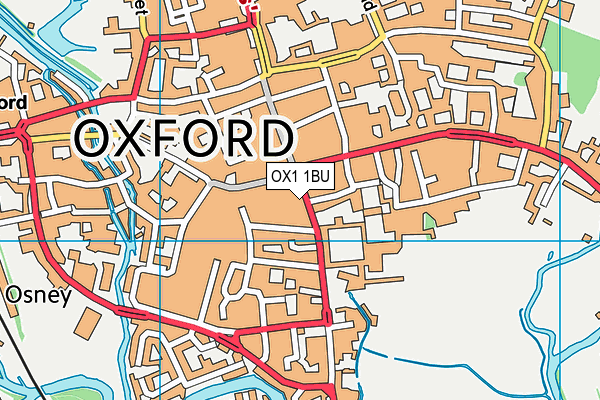 OX1 1BU map - OS VectorMap District (Ordnance Survey)
