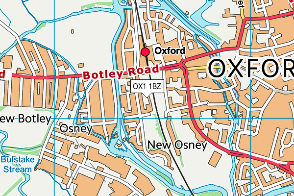 OX1 1BZ map - OS VectorMap District (Ordnance Survey)