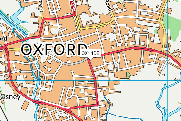 OX1 1DE map - OS VectorMap District (Ordnance Survey)