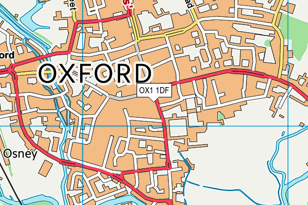 OX1 1DF map - OS VectorMap District (Ordnance Survey)