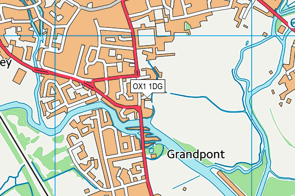 OX1 1DG map - OS VectorMap District (Ordnance Survey)