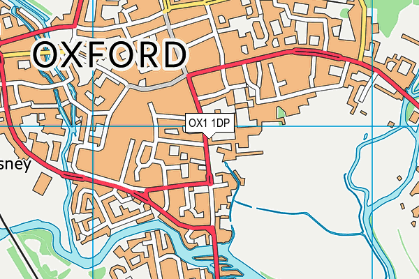OX1 1DP map - OS VectorMap District (Ordnance Survey)