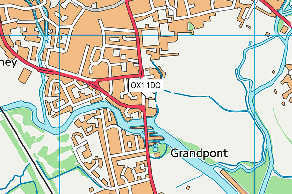 OX1 1DQ map - OS VectorMap District (Ordnance Survey)