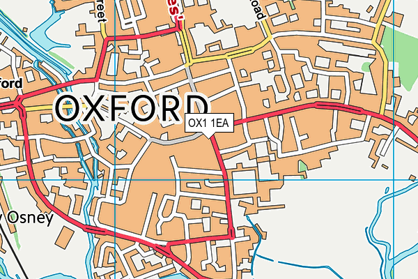 OX1 1EA map - OS VectorMap District (Ordnance Survey)