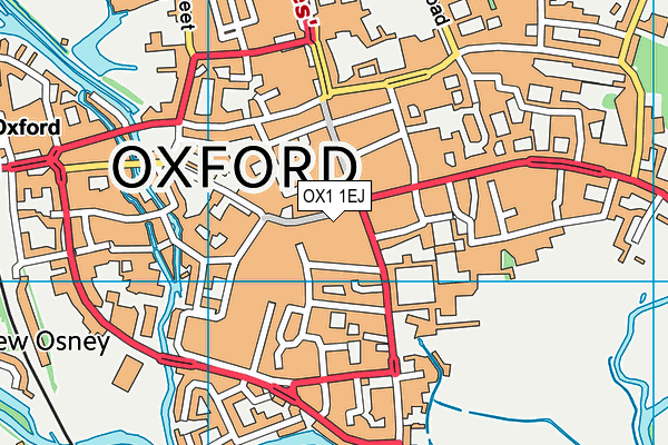 OX1 1EJ map - OS VectorMap District (Ordnance Survey)