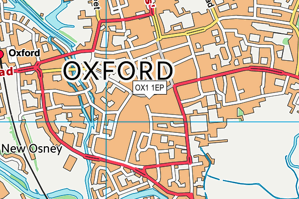 OX1 1EP map - OS VectorMap District (Ordnance Survey)