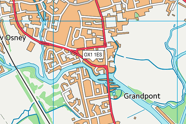 OX1 1ES map - OS VectorMap District (Ordnance Survey)