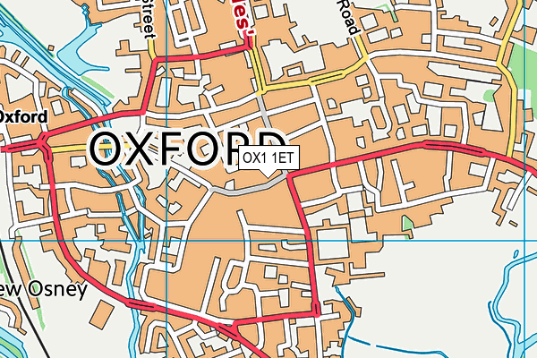 OX1 1ET map - OS VectorMap District (Ordnance Survey)