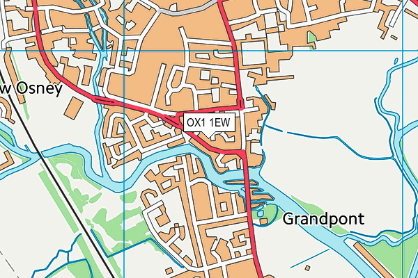 OX1 1EW map - OS VectorMap District (Ordnance Survey)